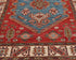 13 Feet Blue Red Kazak Afghan Hand Knotted Wool Runner Rug